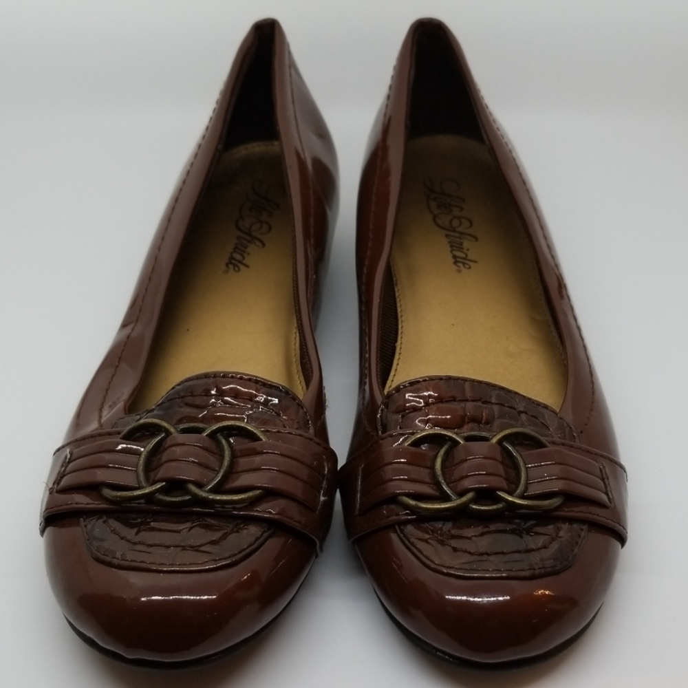 Life Stride brown flats.